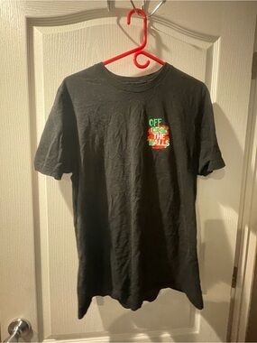 Vans Black Short Sleeve Tee with Neon 'Off The Wall' Logo
